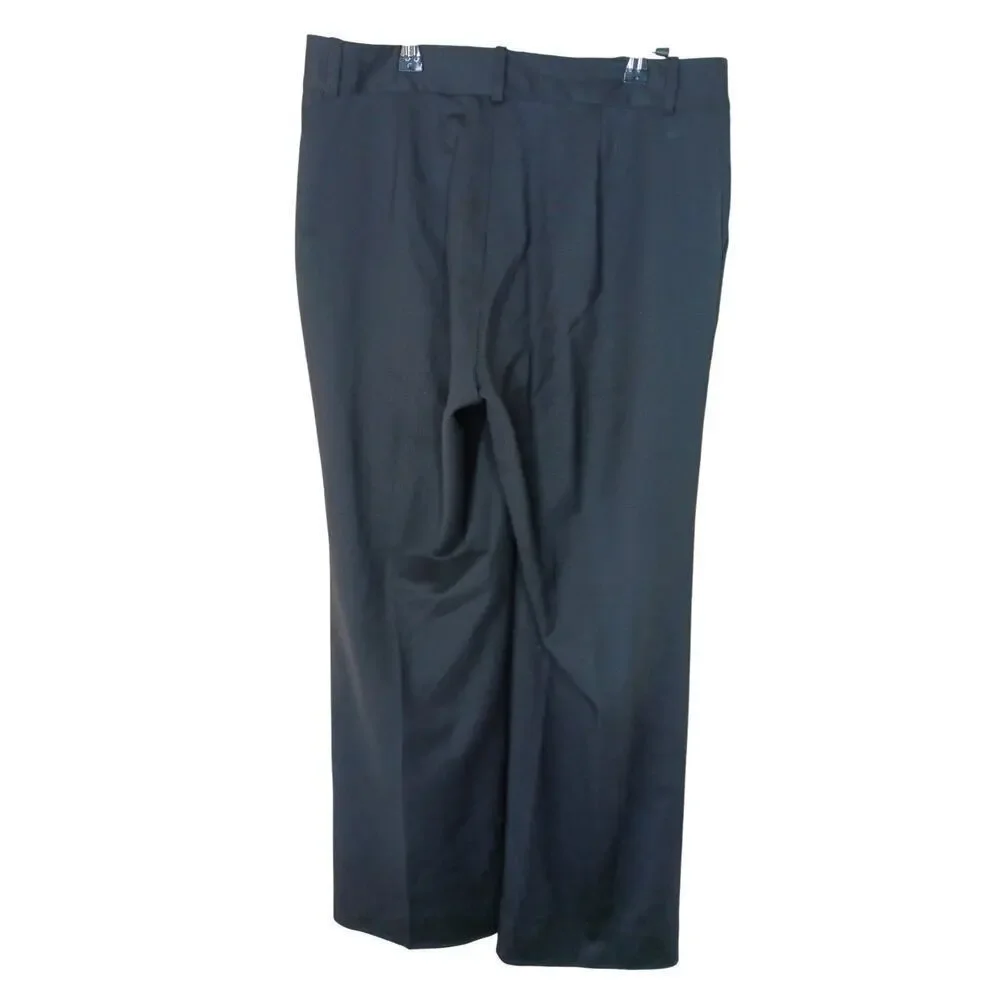 Lauren Ralph Lauren Petite Women’s Black Dress Pants Size 8P Wool Blend Wide Leg